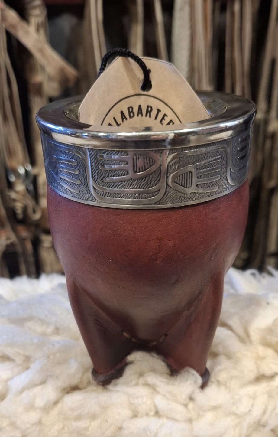 Mate calabaza Imperial virola pura Alpaca y cincelada -