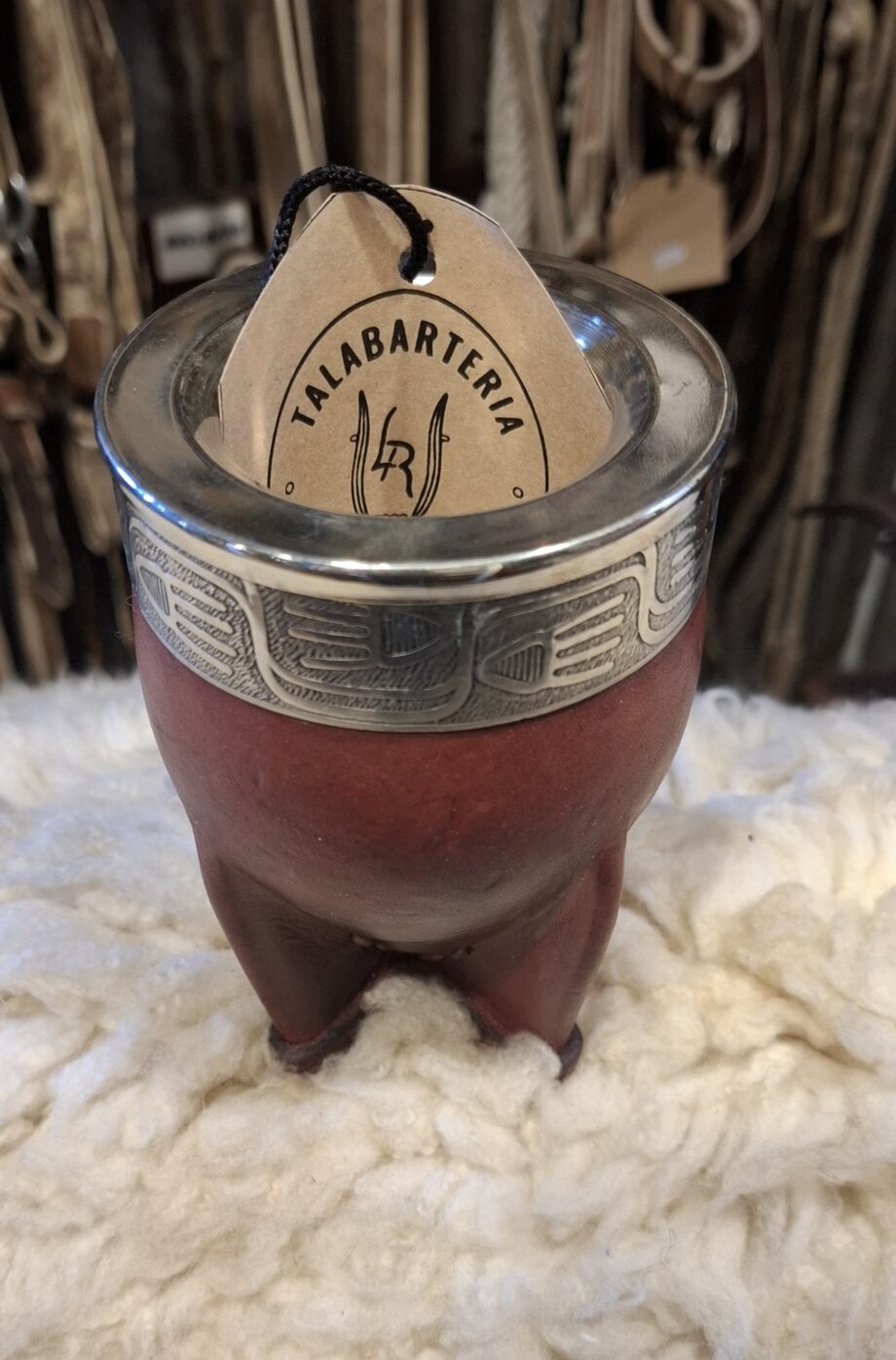 Mate calabaza Imperial virola pura Alpaca y cincelada -