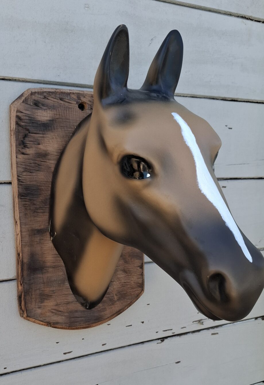 Cabeza de caballo chica en fibra de vidrio