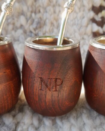 Mate madera seleccionada con virola acero inoxidable